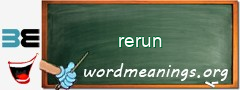 WordMeaning blackboard for rerun